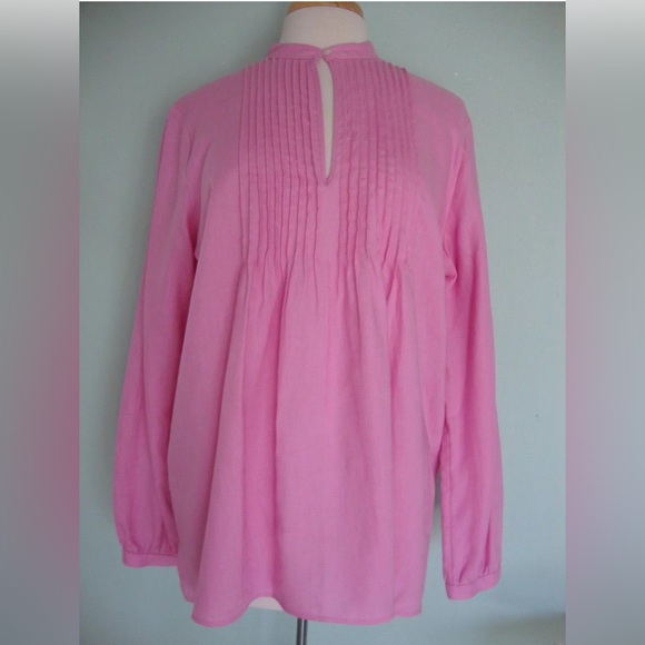 Ralph Lauren Chaps Rose Orange Linen Tunic Blouse Size Large. - Picture 3 of 3